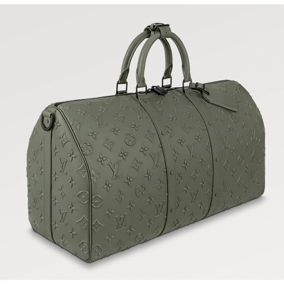 Louis Vuitton Keepall Bandouliere 50 Monogram Seal Wax Duffle Weekend Travel Bag - Picture 4 of 12